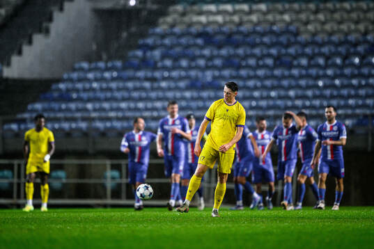 Elliot Stroud of Mjällby looks dejected