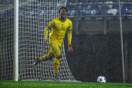 Zebedee Kennedy of Mjällby celebrates