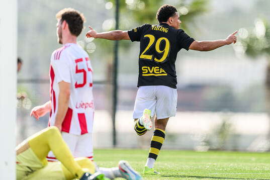 Kevin Filling of AIK celebrates
