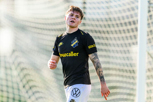 Erik Hovden Flataker of AIK looks dejected
