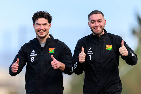 William Milovanovic och målvakt Mergim Krasniqi