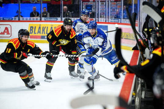 Brynäs Anton Rödin och Simon Bertilsson och Leksands Jon