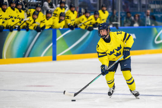 Maja Nylén Persson of Sweden in the women's ice hockey