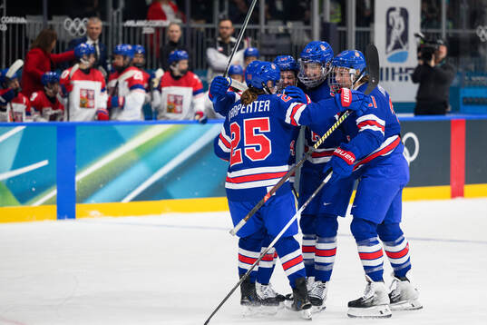 Megan Keller of USA celebrates the 1-0 goal in the women's