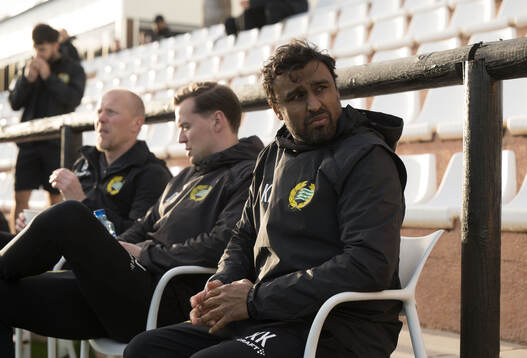 Och under träningsmatchen i fotboll mellan Hammarby och