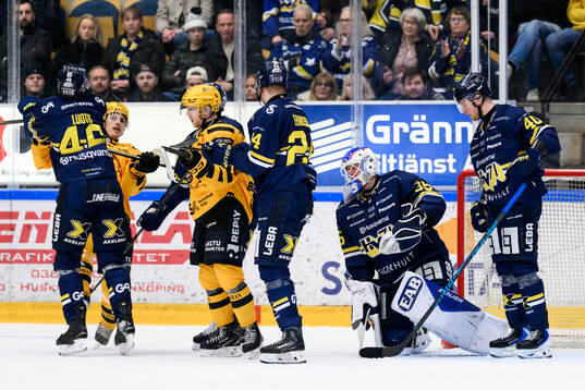 HV71s målvakt Olof Glifford deppar