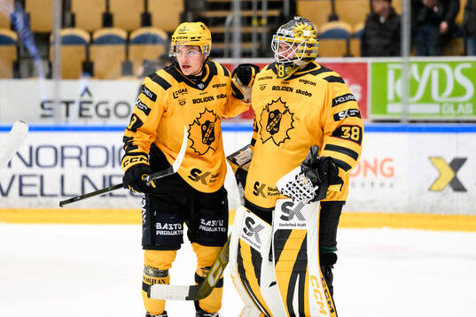 Skellefteås Victor Stjernborg och Skellefteås målvakt