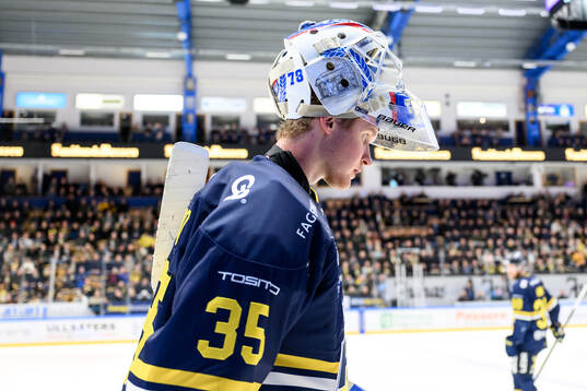 HV71s målvakt Olof Glifford deppar