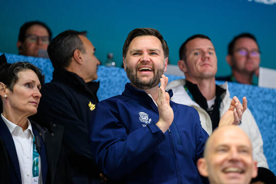 Vice president JD Vance of USA in the women's ice hockey