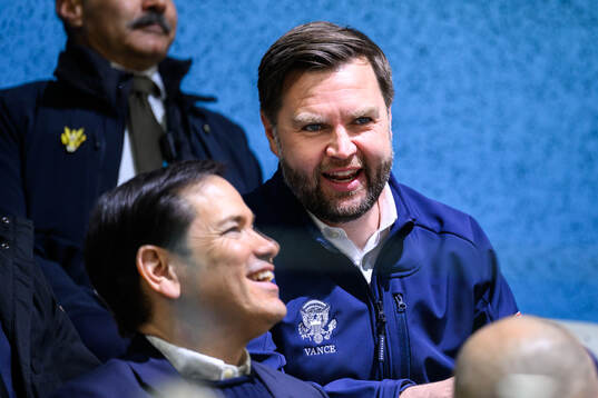 Vice president JD Vance of USA in the women's ice hockey