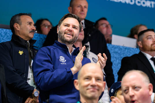 Vice president JD Vance of USA in the women's ice hockey