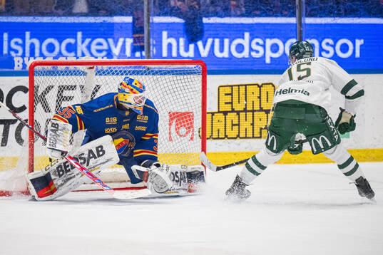 Djurgårdens målvakt Magnus Hellberg och Färjestads Jack