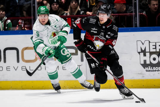 Rögles Paul Ladue och Malmö Redhawks Robin Salo