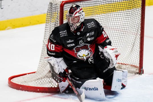 Malmö Redhawks målvakt Oskar Blomgren
