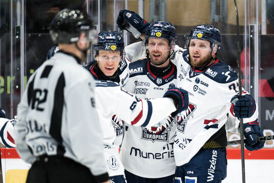 Linköpings Robin Kovacs jublar