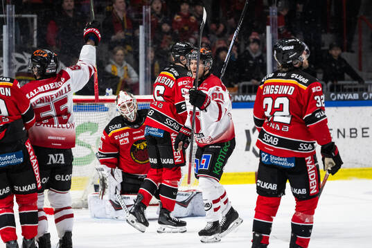 Luleås målvakt Matteus Ward deppar och Örebros Kalle