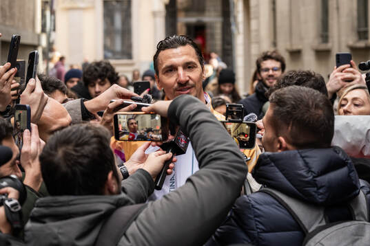 Former football player Zlatan Ibrahimovic of Sweden