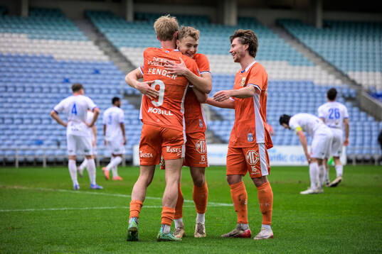 David Kruse, Max Fenger and Filip Ottosson of IFK Göteborg