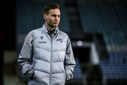 Coach Karl Marius Aksum of Mjällby