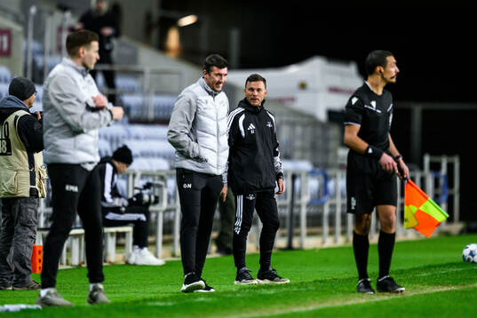 Rosenborg and Assistant coach Gerard Nash of Mjällby