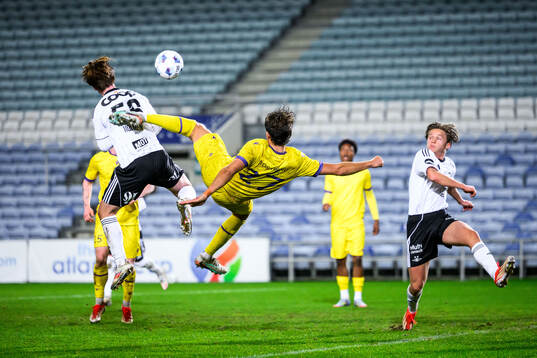 Isak Holmén of Rosenborg and Ludvig Tidstrand of Mjällby