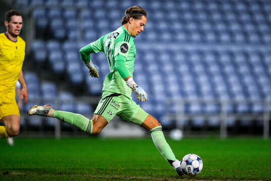Goalkeeper Leopold Wahlstedt of Rosenborg