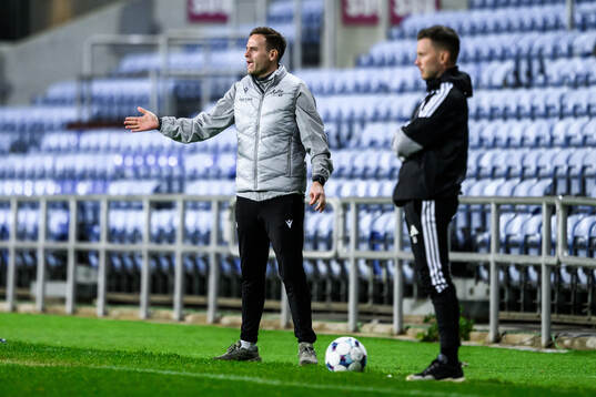 coach Karl Marius Aksum of Mjällby