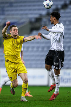 Jacob Bergström of Mjällby and Mikkel Konradsen Ceide of