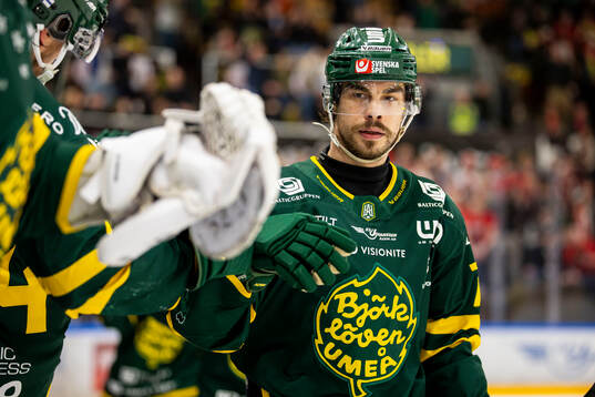 Björklövens Gustav Possler jublar
