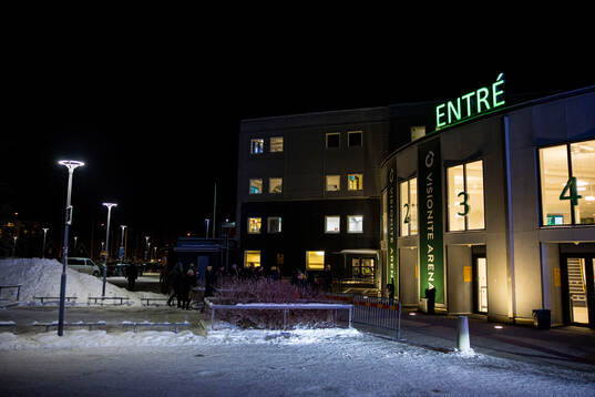 Visionite arena innan ishockeymatchen i Hockeyallsvenskan