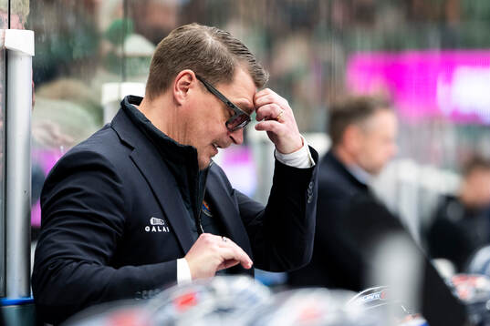 Växjös tränare Björn Hellkvist i andra perioden