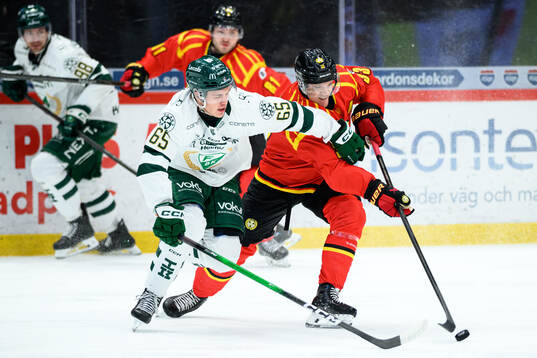 Färjestads Noel Fransén och Brynäs Jakob Silfverberg