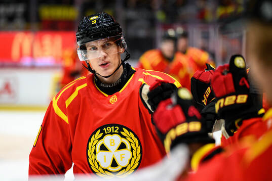 Brynäs Oskar Lindblom jublar