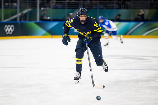 Ida Karlsson of Sweden in the women's ice hockey game