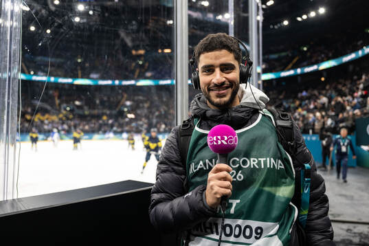 Emanuel Nashed from Swedish Radio poses for a portrait