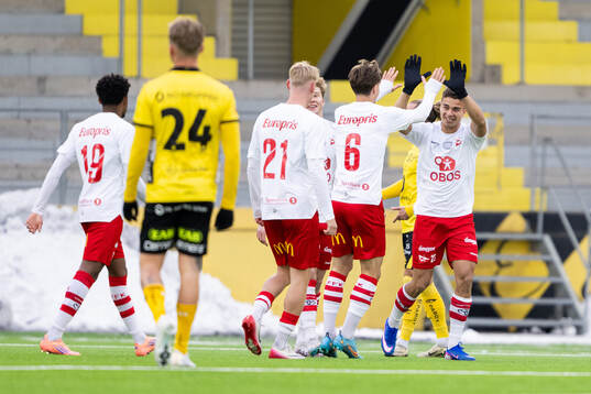 Fredrikstads Henrik Skogvold jublar