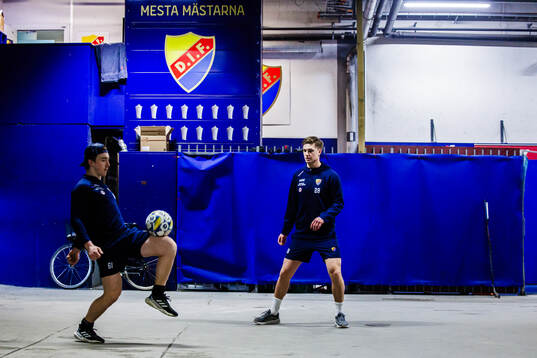 Djurgårdens Viggo Björck och Gustav Lindström