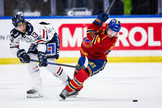 Linköpings Jakub Vrana och Djurgårdens David Blomgren