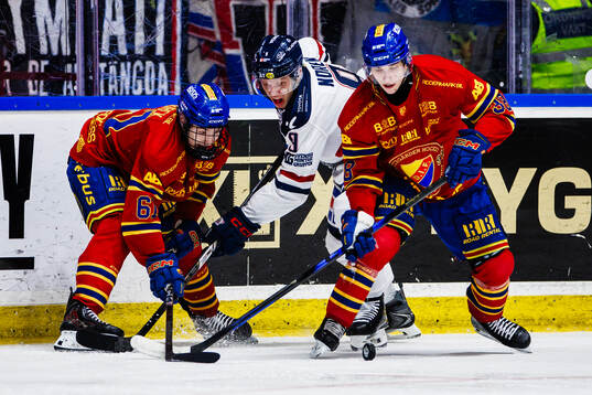 Djurgårdens Viggo Björck och Victor Eklund