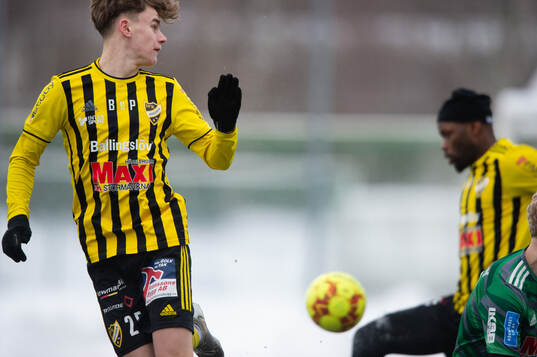 IFK Hässleholms Neo Jakobsson i träningsmatchen mellan