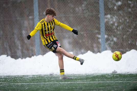 IFK Hässleholms Neo Jakobsson i träningsmatchen mellan