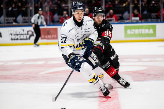 HV71s Jonathan Ang och Malmö Redhawks Carl Persson