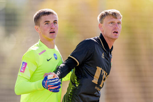 Nazar Domchak of Karpaty Lviv and Joackim Fagerjord of GAIS