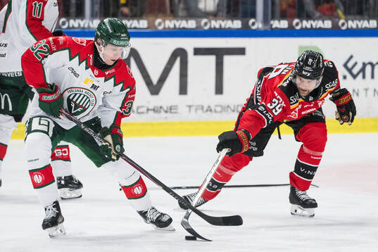 Frölundas Noah Hasa och Luleås Pontus Själin