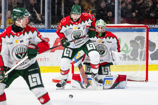 Frölundas Christian Folin och målvakt Lars Johansson