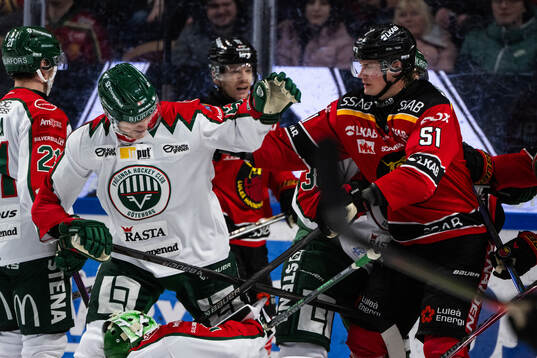 Frölundas Filip Cederqvist och Luleås Markus Nurmi