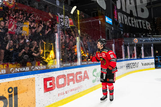 Luleås Mathias Bromé jublar