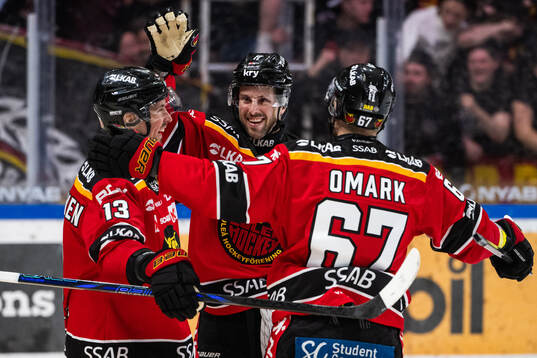 Luleås Eetu Koivistoinen, Mathias Bromé och Linus Omark
