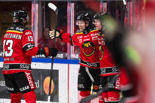 Luleås Mathias Bromé jublar