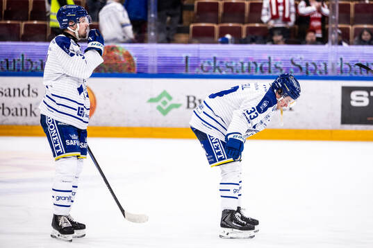 Leksands Stefan Milosevic och Leksands Olle Strandell deppar
